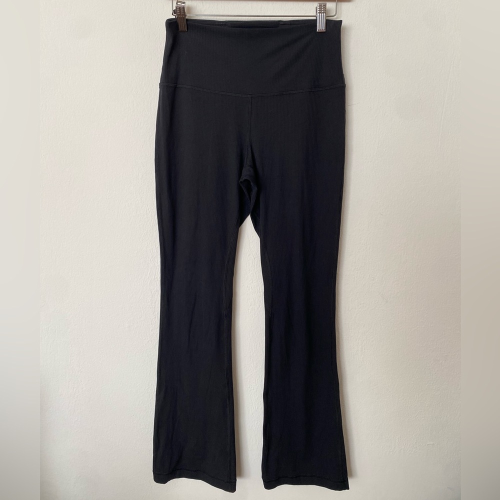 lululemon Align Ribbed Mini Flare Leggings in Black - Size 8